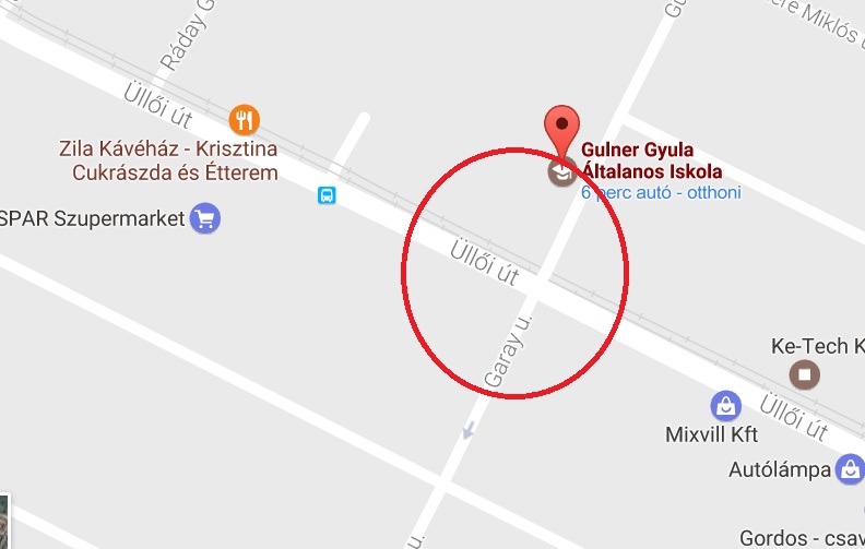 18. kerület, Üllői út – Gulner Gyula utca kereszteződés