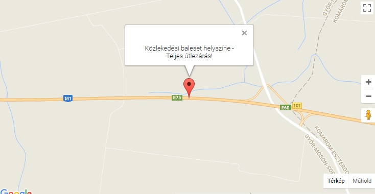 Teljes útzár! Kamionok ütköztek az M1-es autópályán Nagyszentjános térségében