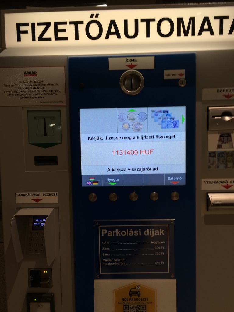Rekord parkolási összeget, több mint 1 milliót kért az automata