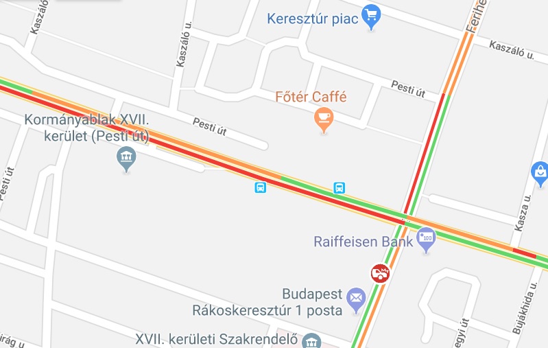 17. kerület: Baleset az „elágnál”, érdemes kerülni a környéket