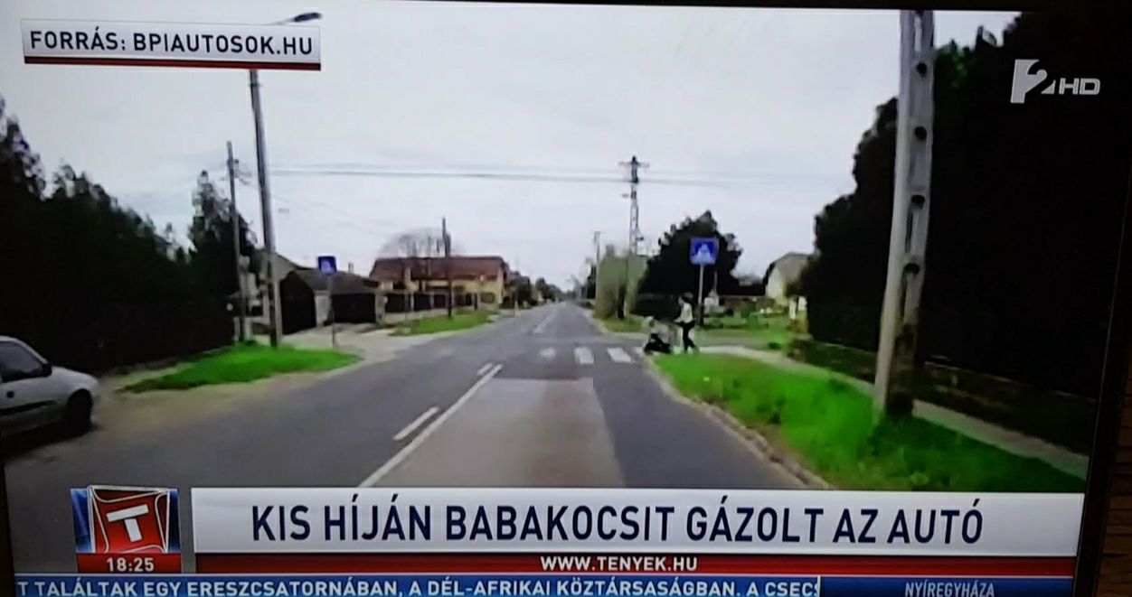 Benne voltunk az esti TV2 Tények-ben egy BKV busz által rögzített videóval