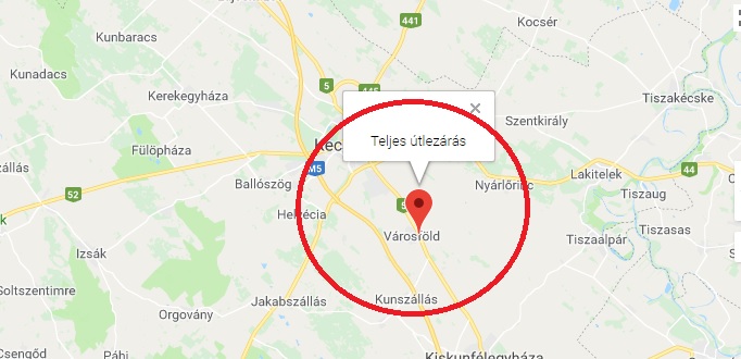 Baleset miatt teljes útzár az 5-ös számú főúton