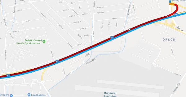 Halálos baleset történt az M1-es és az M7-es autópálya közös Budapestről kivezető szakaszán