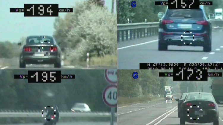 A 4-esen, 40-es táblánál 195 km/órával ment