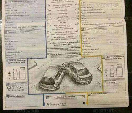 Fotó – Ilyen, mikor a grafikus sofőr tölti a betétlapot