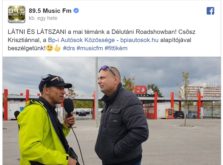 89.5 MUSIC FM Délutáni Roadshow – FITTIKÉMMEL ÉLŐBEN 2018.10.03.