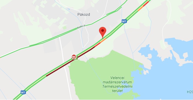 Forgalomkorlátozás az M7-es autópályán Pákozd térségében