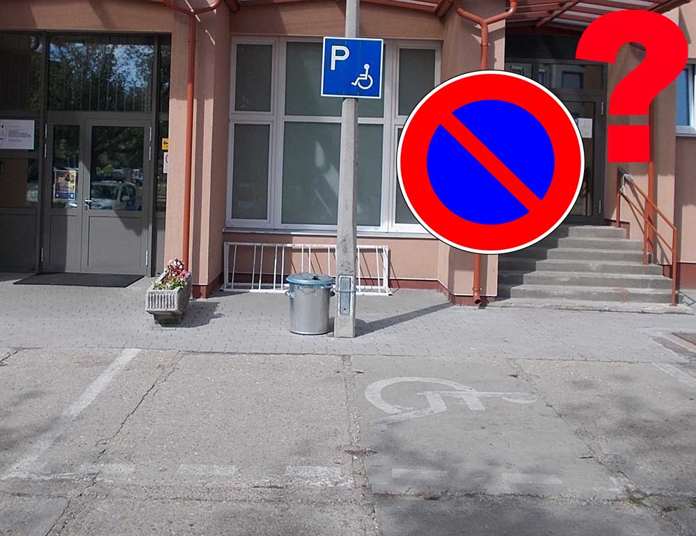 Mozgáskorlátozott helyen megállás / várakozás