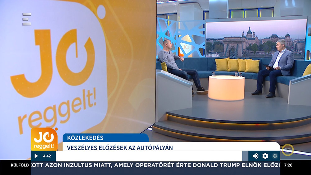 Az M3 bevezetőn történt esetet elemeztük ki az ECHO TV-ben, Dénes Tamással
