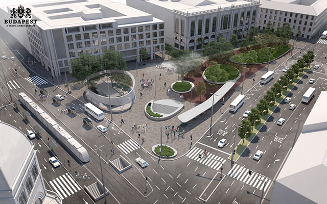 Teljesen átalakul a Blaha Lujza tér. Eltűnik a parkoló és a szervizút is
