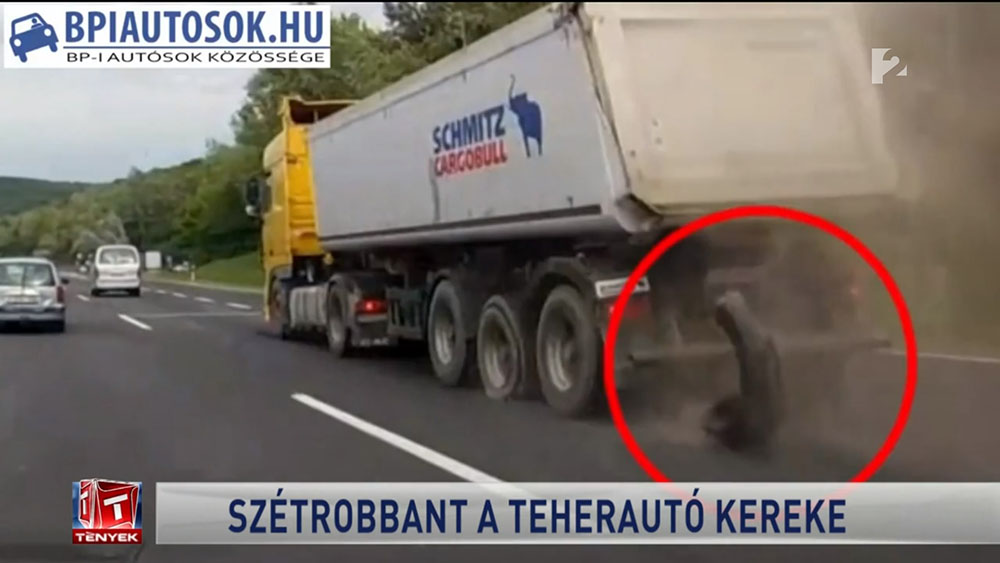 A TV2 riportjában sajnos mutattak elszabadult kerék miatti végzetes balesetet is :(