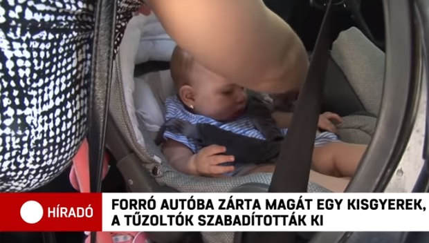 Videó – Forró autóba zárta magát egy kisgyerek Debrecenben