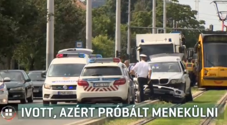 Videó – Villamossínekre hajtott a 11. kerületben, majd menekülni próbált a rendőrök elől