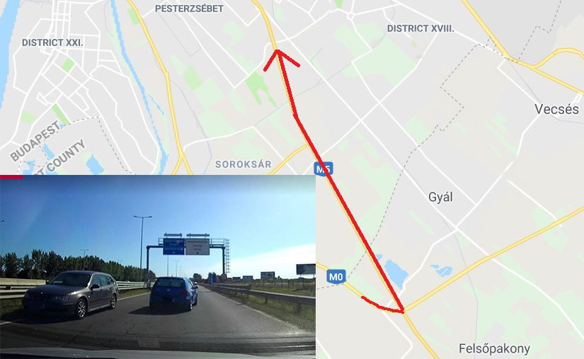 Kiderült: Már az M0-áson is szembeforgalommal haladt. Így juthatott odáig!