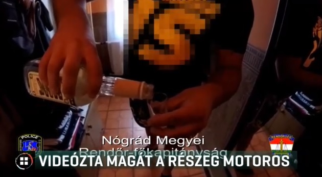 Videóra vette, ahogy iszik, motorra ül majd balesetezik