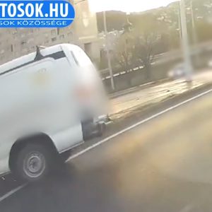 VIDEÓ: Így történt a mai baleset az Árpád hídon