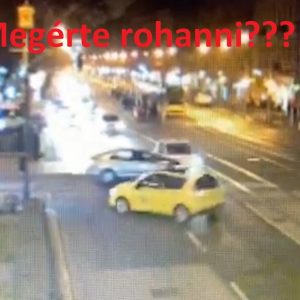 VIDEÓ: Az ütközés erejétől a taxis megpördült az Oktogonon – ismét piros lámpa semmibevétele