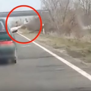 VIDEÓ: Folyamatosan dobálta ki a szemetet a 4-es úton a Suzuki utasa