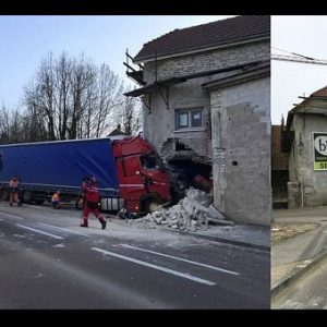 VIDEÓ: Házba csapódott egy kamion Franciaországban – Egy 40 éves magyar állampolgár az áldozat