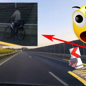 VIDEÓ: M5-ösön bringával? Simán! Az a vicc, hogy ez nem vicc :)