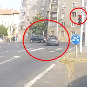 VIDEÓ: Behajtott az autók közé a piros jelzésen át a Ford a Pöttyös utcáról az Üllőire