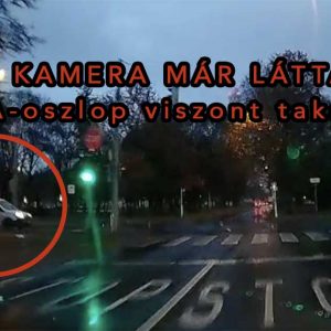 VIDEÓ: Az A-oszlop miatt a sofőr nem látta a piroson átszáguldó furgont, ezért nem fékezett hamarabb