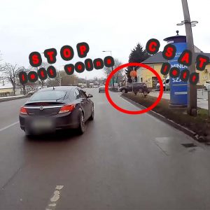 VIDEÓ: Csúnyán összetörték autóját, pedig csak a STOP táblánál kellett volna megállnia