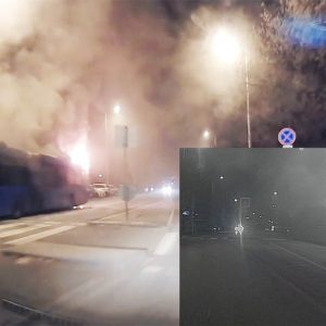 Videón, ahogy lángol az Óbudán reggel kigyulladt buszt