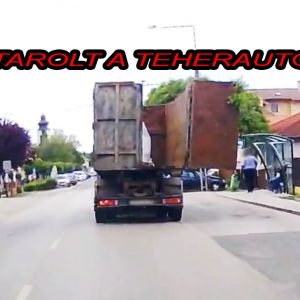 VIDEÓ: Mire észrevette, letarolta a fél maglódi fő utcát a teherautós