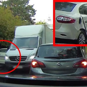 VIDEÓ: Lezúzott egy autót, majd magyarázta az igazát és elhajtott