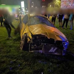 240-nel ért a kaposvári körforgalomba, már nem tudott megállni