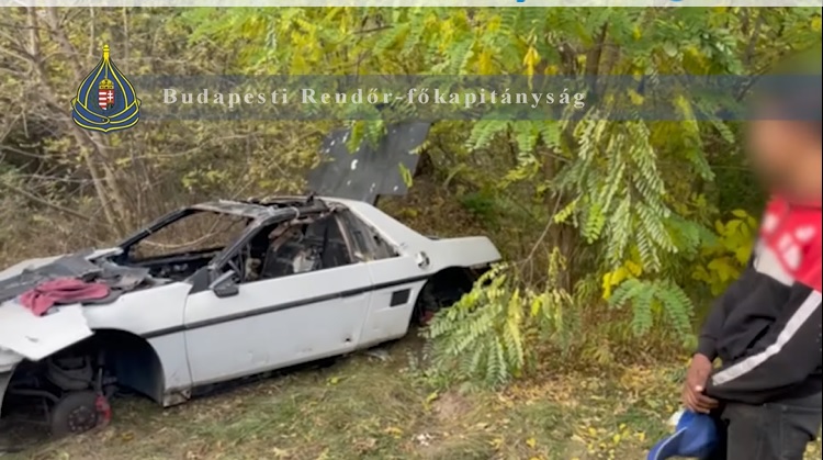 VIDEÓ: Lopott autóval vonattak egy másik lopott járművet, de baleseteztek