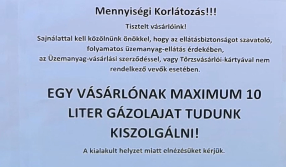 VIDEÓ: Mennyiségi korlátozást vezettek be néhány benzinkúton