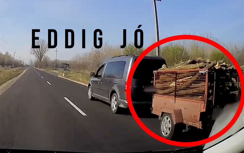 VIDEÓ: Sorba kötötte az utánfutókat a sofőr
