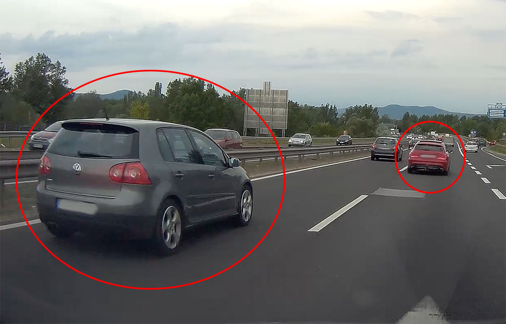 VIDEÓ: Versenypályának nézték az M0-ást. A Mercedes sofőrje mindent megtett a győzelemért