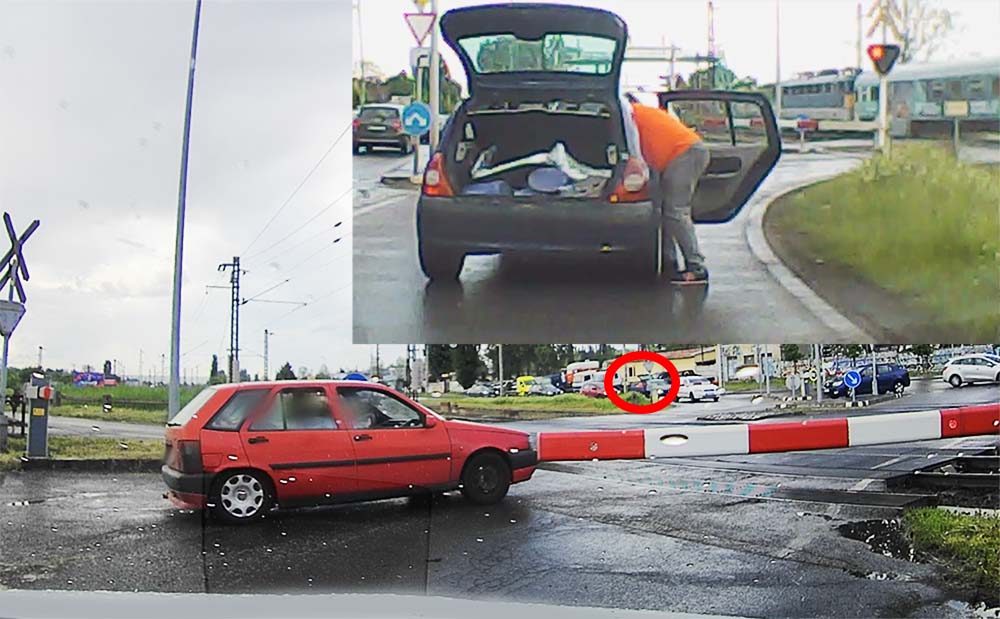 VIDEÓ: Szégyenteljes másodpercek egy kőbányai vasúti átjáróban