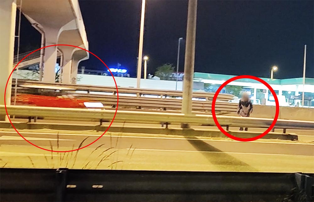 VIDEÓ: Keresztben átszelte az M1-M7 kivezetőt a részeg férfi