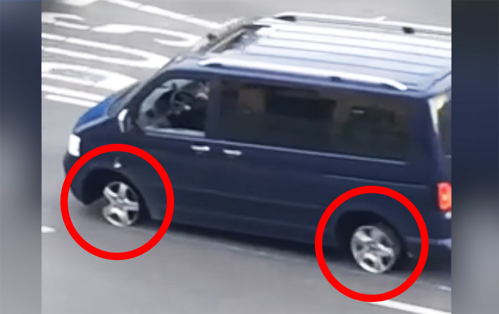 VIDEÓ: Nem kapott túl nagy büntetést a felniken közlekedő, ittas kisbuszos
