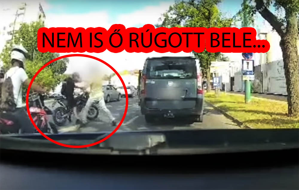 Viperával kezdte ütni a motorost a furgon sofőrje