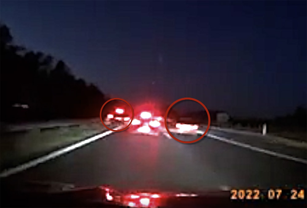 Satuféket nyomott és majdnem hatalmas tömegbalesetet okozott az M7-esen egy sofőr