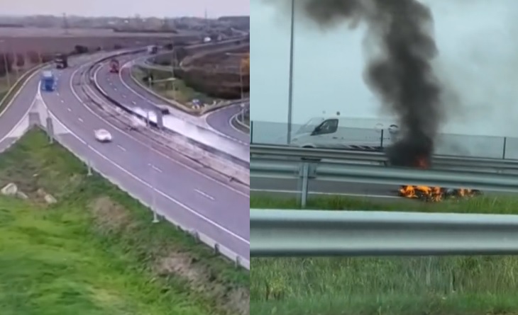 Videón a végzetes baleset – Hatalmas sebességgel csapódott egy motoros a szalagkorlátnak az M30-ason