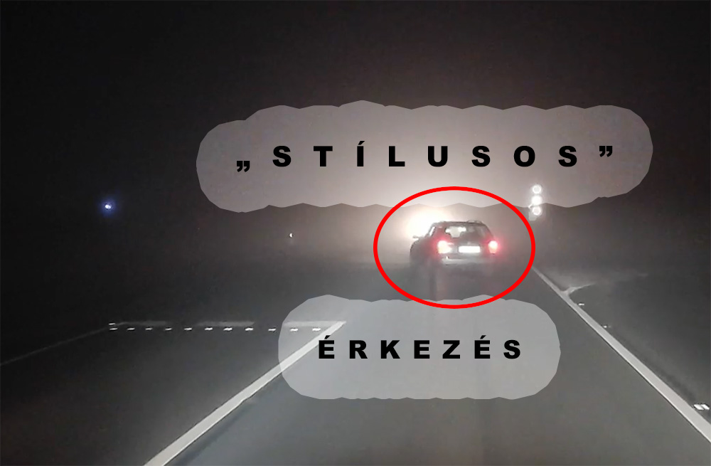 Szédületes piruettel csúszott be a kereszteződés közepére a 4-es úton