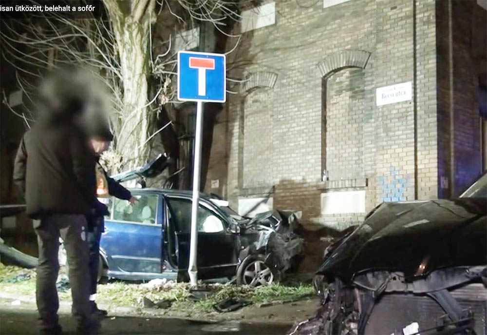 Frontálisan ütköztek: Azonnal meghalt a sofőr csütörtök este Újpesten