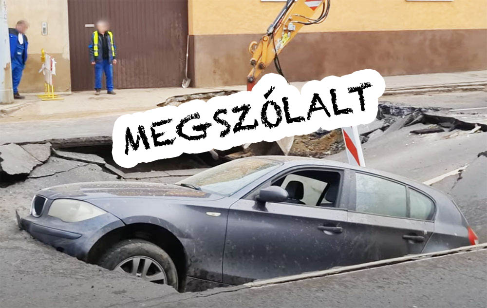Megszólalt a BMW-s, aki alatt beszakadt az út