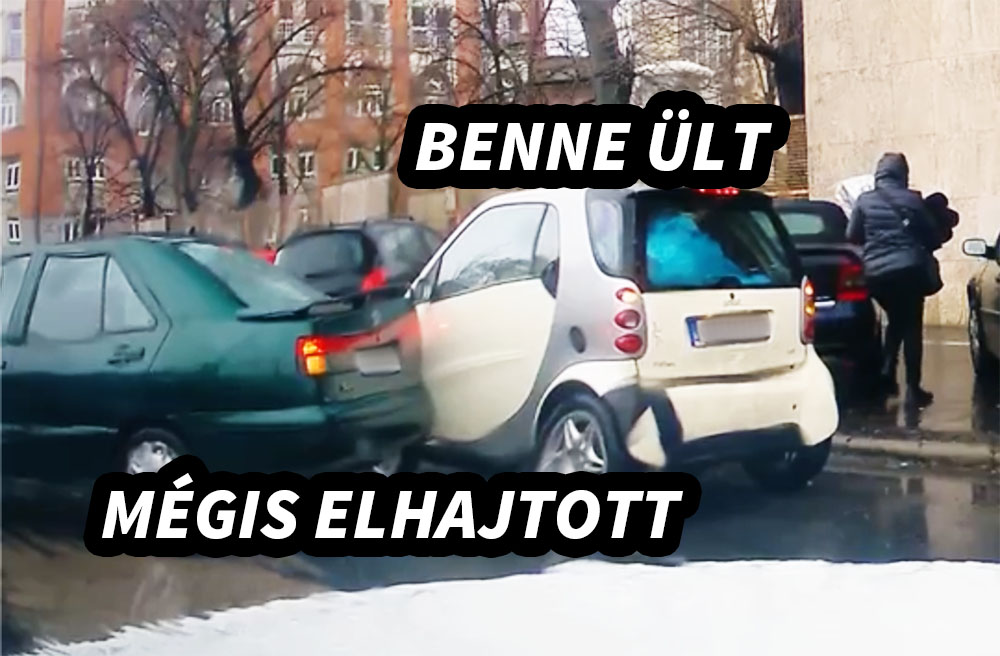 Ehhez pofa kellett, ha egyáltalán észrevette: Benne ült a károsult, ő mégis elhajtott