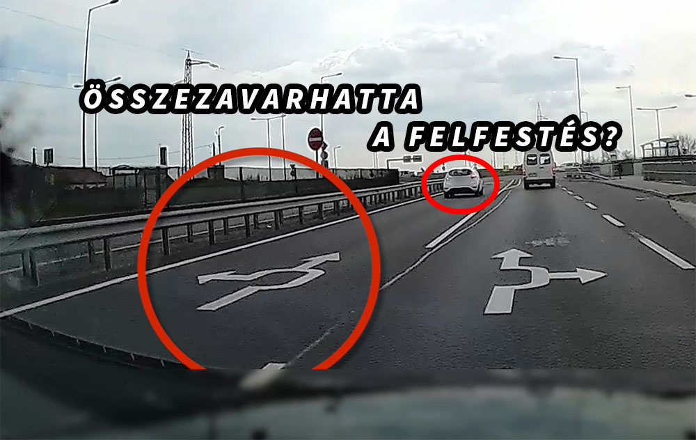 VIDEÓ: Bonyolult volt a felfestés a fehér Ford sofőrjének / Frontális baleset történt volna, ha nem fékez a munkagép sofőrje