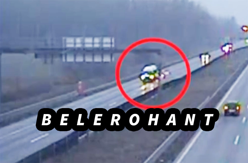 VIDEÓ: Belerohant a kisbuszba az M0-son egy személyautó