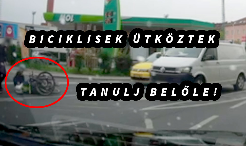 VIDEÓ: Biciklisek ütköztek az I. kerületben. Tanulj belőle!