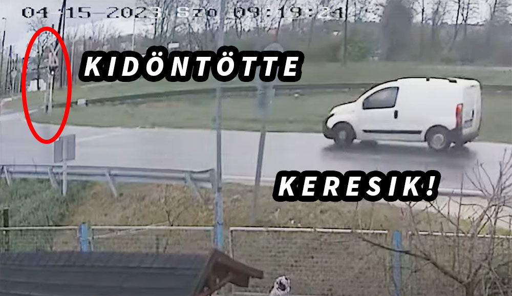 VIDEÓ: Piruettezve döntötte ki a vasúti jelzőt és sorompót. Keresi a rendőrség!