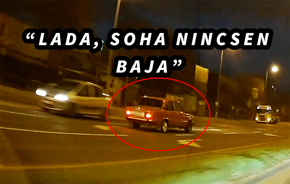 VIDEÓ: Világáról nem tudott a Lada sofőrje a Közvágóhídnál
